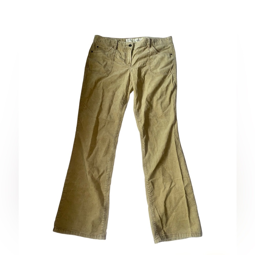 low rise tan corduroy bootcut pants